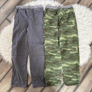 Carter’s Size 10/12 Gray and Camouflage Jogger Pants Set